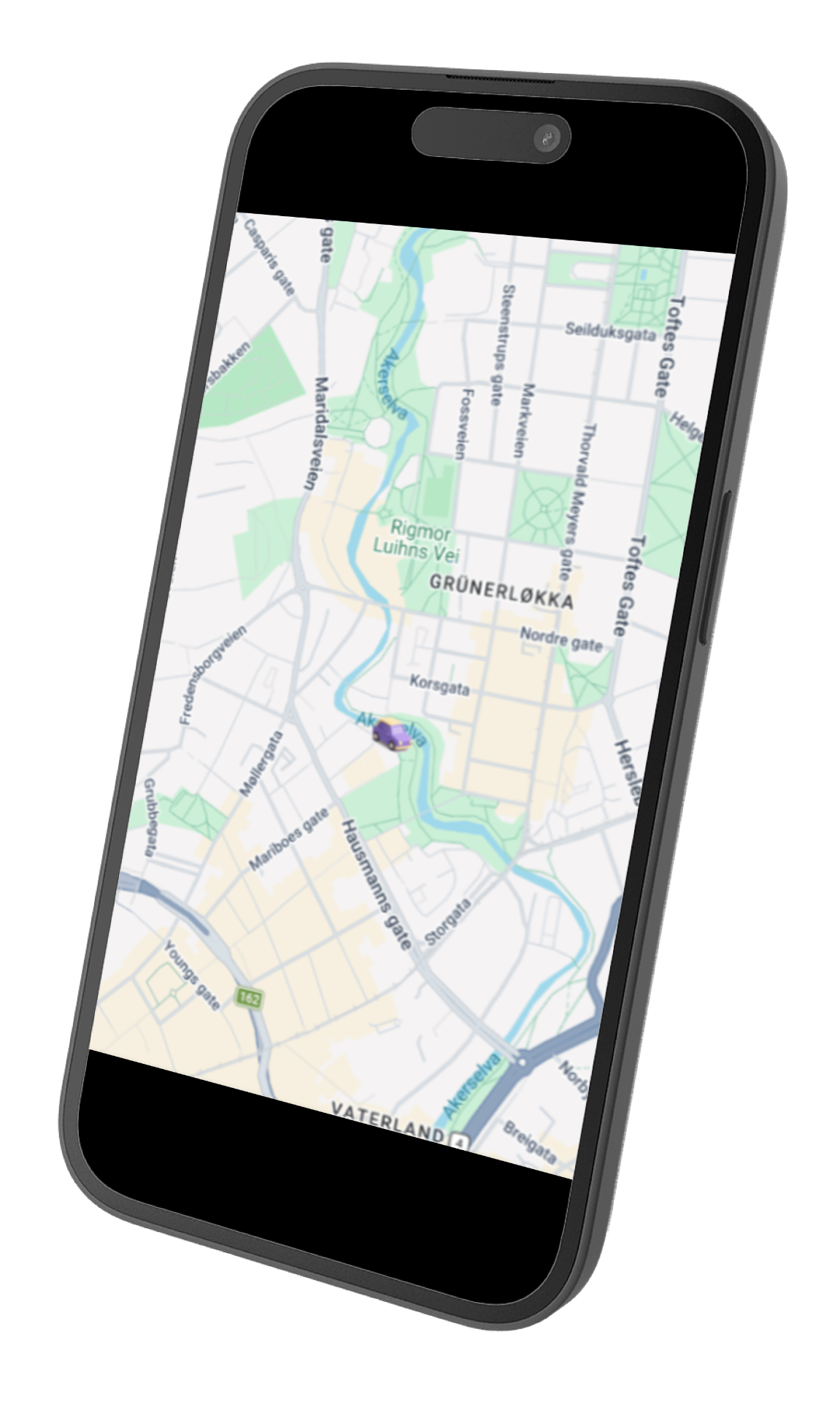 Asapp live sporing av bud i Oslo på telefon